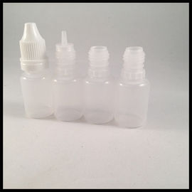 China Las botellas del dropper del LDPE del líquido 10ml de E con el niño resisten resistencia baja ácida del casquillo proveedor