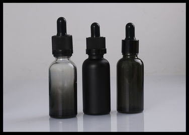 China 30ml ennegrecen la botella del dropper del aceite del humo líquido de la botella de cristal E de la pendiente proveedor