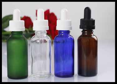 China botella líquida cosmética verde de la botella de aceite esencial de la botella de cristal 30ml proveedor
