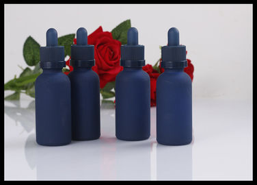 China Botellas de cristal del Aromatherapy a prueba de niños del casquillo, botellas de cristal azules 30ml para los aceites esenciales proveedor