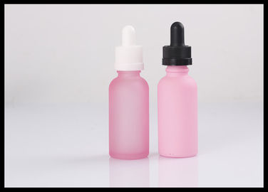 China Tamaño modificado para requisitos particulares rosado de las botellas de cristal del aceite esencial del perfume con el casquillo a prueba de niños proveedor