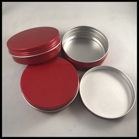 China Caso de aluminio del maquillaje de los envases vacíos poner crema cosméticos del tarro de la forma redonda tipo algodón proveedor