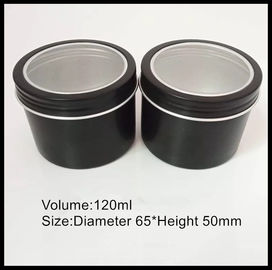 China Tapón de tuerca cosmético de aluminio durable de las latas del metal del negro del tarro de la crema de los envases 120g proveedor