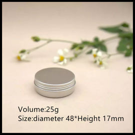 China latas de aluminio de encargo del pequeño envase redondo de la plata del tarro de la crema 25g proveedor