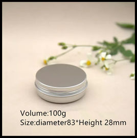 China Envases cosméticos de aluminio vacíos, tarro cosmético de aluminio 100g con las tapas proveedor