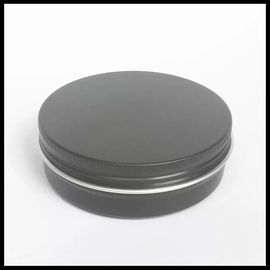 China Botellas de aluminio cosméticas negras de la crema de la loción del tarro 100g con las tapas del tornillo proveedor