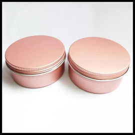 China El polvo de aluminio cosmético rosado de la crema de la loción de las latas del metal del tarro 100g puede con la tapa del tornillo proveedor