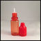 La botella roja del dropper del aceite del humo, dropper plástico 10ml embotella resistencia baja ácida proveedor