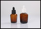 Uso de cristal ambarino cuadrado del suero de las botellas de cristal del jugo de las botellas de aceite esencial 30ml E proveedor