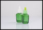Botella verde cuadrada ambarina cosmética de cristal de la botella 30ml del dropper del aceite esencial proveedor