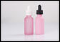 Tamaño modificado para requisitos particulares rosado de las botellas de cristal del aceite esencial del perfume con el casquillo a prueba de niños proveedor