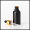 Cosmético helado negro de las botellas de cristal del aceite esencial del color que empaqueta forma redonda proveedor