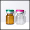 Los frascos médicos del líquido 5ml vacian los envases del maquillaje con el tirón de goma del tapón del casquillo proveedor