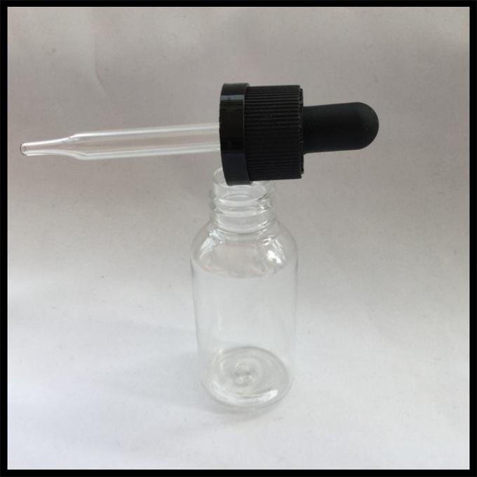 Artículo de la categoría alimenticia de la etiqueta de la impresión de la pantalla de las botellas de la pipeta del plástico transparente del aceite de Essentila