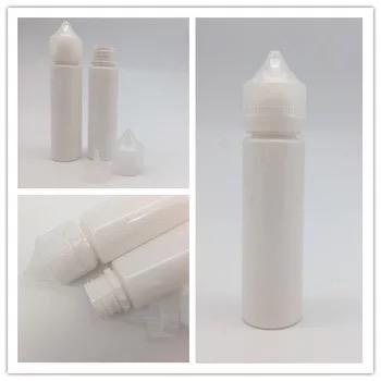 La botella blanca del animal doméstico del plástico 60ml, las botellas a granel redondas del unicornio etiqueta la impresión