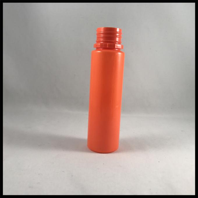 Pequeñas botellas plásticas anaranjadas del dropper, botella de encargo del goteo del unicornio de la ronda 60ml