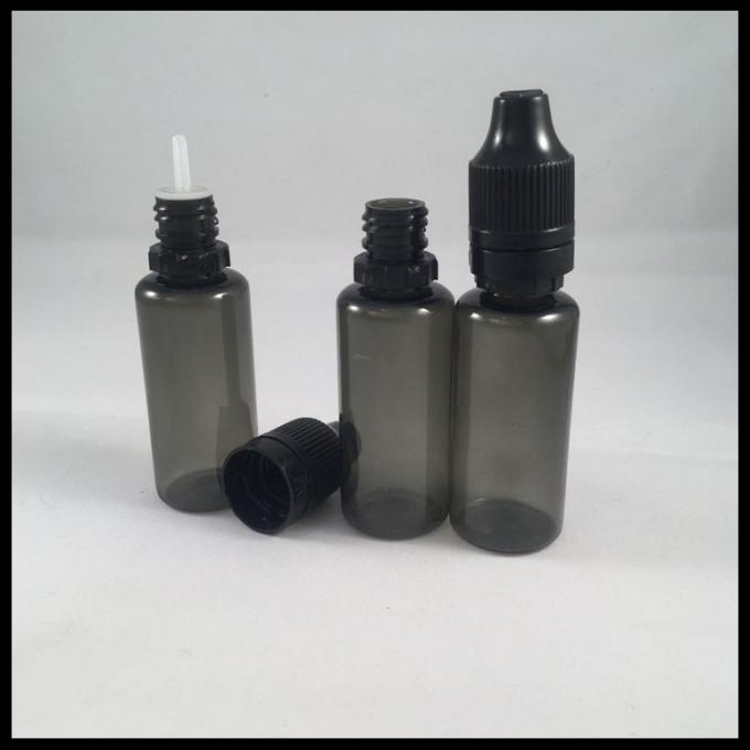 Ejuice plástico negro embotella la botella de aceite esencial de las botellas del dropper del ANIMAL DOMÉSTICO 15ml