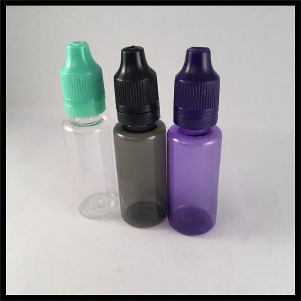 Púrpura botella del dropper del aceite de Ejuice del dropper de 20 ml del ANIMAL DOMÉSTICO plástico de las botellas, de salud y de la seguridad