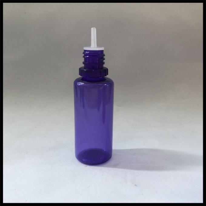 Las botellas líquidas púrpuras del ANIMAL DOMÉSTICO E, dropper comprensible plástico del ANIMAL DOMÉSTICO embotellan la capacidad 15ml