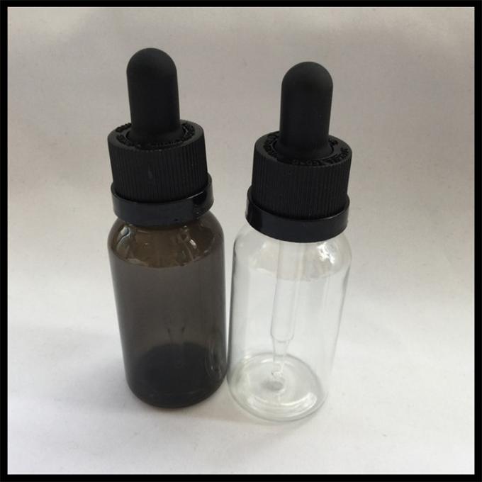 Botellas plásticas vacías negras del dropper, botellas plásticas del dropper de ojo del grado médico
