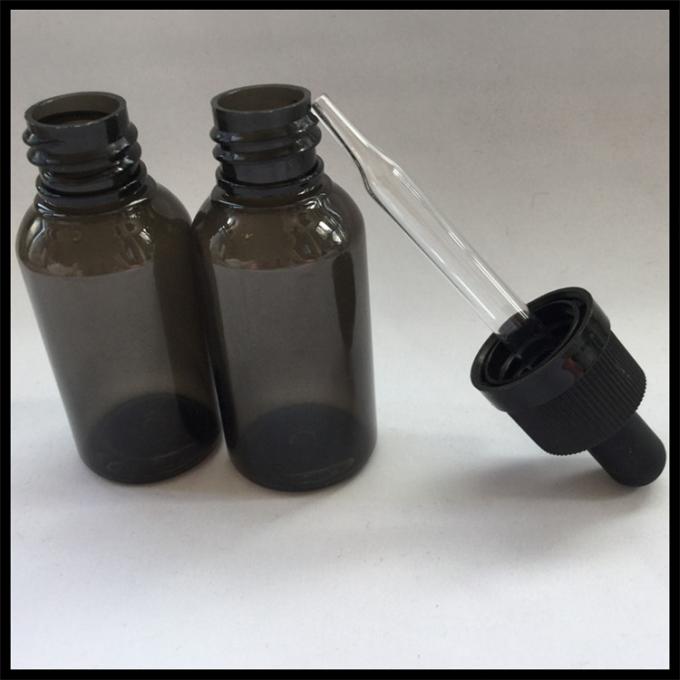 Botellas plásticas vacías negras del dropper, botellas plásticas del dropper de ojo del grado médico