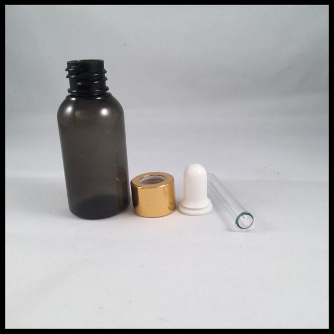30ml vacian estabilidad plástica de la sustancia química del casquillo del oro de las botellas de la pipeta