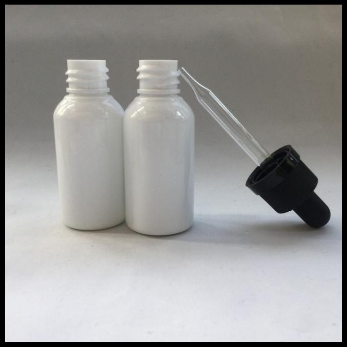 Impresión plástica de la etiqueta de las botellas 30ml de la pipeta del ANIMAL DOMÉSTICO blanco con el casquillo a prueba de niños
