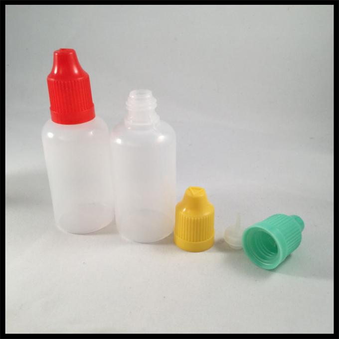 Ldpe a prueba de niños de la botella del dropper 30ml, pequeñas botellas plásticas líquidas a granel del dropper