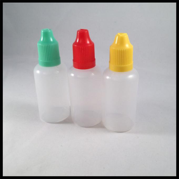 Ldpe a prueba de niños de la botella del dropper 30ml, pequeñas botellas plásticas líquidas a granel del dropper