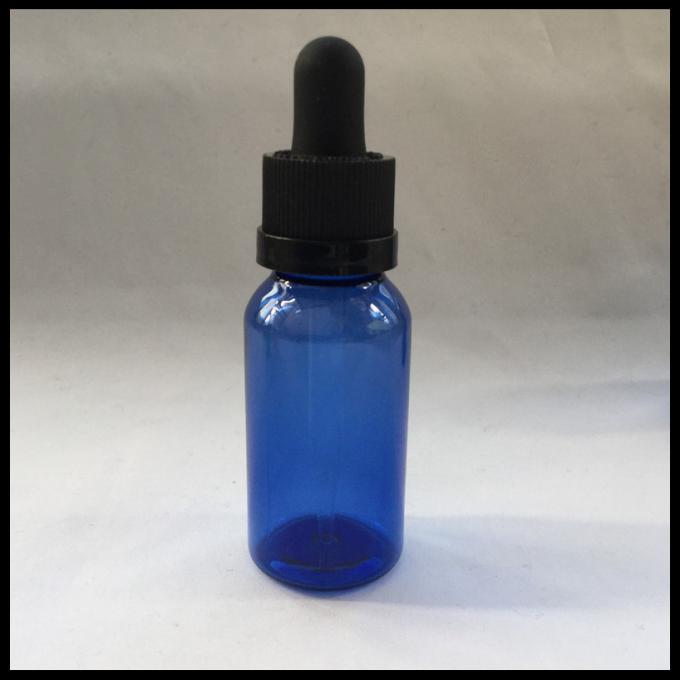 El pequeño dropper de ojo embotella las botellas plásticas vacías del dropper del aceite azul, esencial