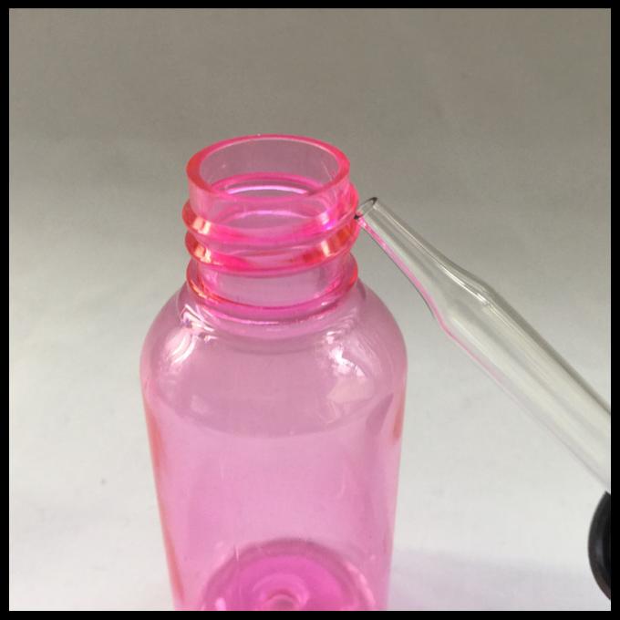 La pipeta plástica del animal doméstico rosado embotella 30ml para el funcionamiento excelente de la baja temperatura del embalaje cosmético