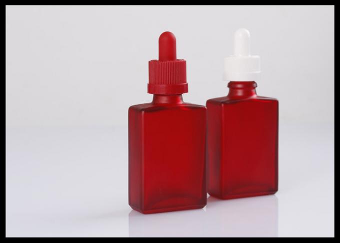 El dropper líquido de cristal rojo de la botella E del cuadrado 30ml embotella la botella de aceite esencial