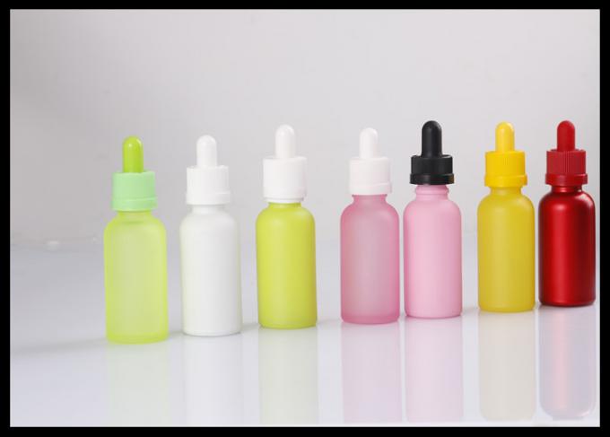 Tamaño modificado para requisitos particulares rosado de las botellas de cristal del aceite esencial del perfume con el casquillo a prueba de niños