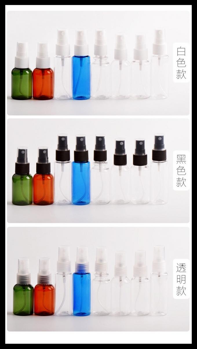 El espray plástico ambarino claro del verde azul embotella la botella oral vacía del espray de 30ml 40ml