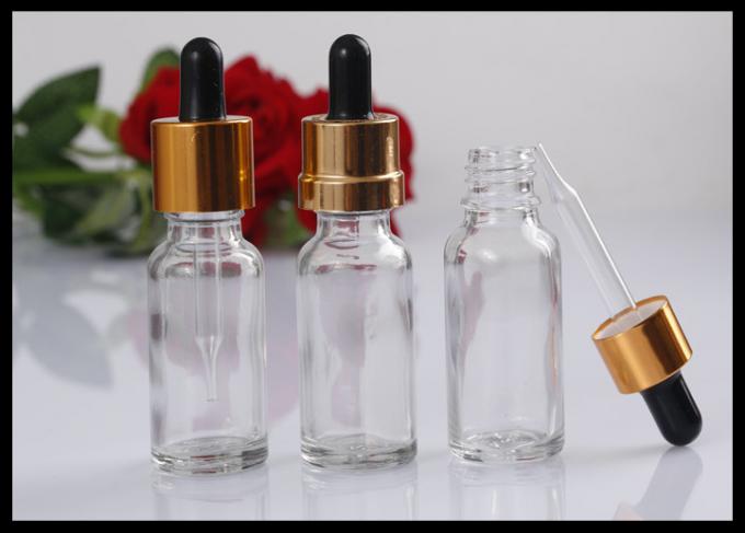 Salud/seguridad químicas transparentes de la estabilidad de las botellas de cristal del aceite esencial