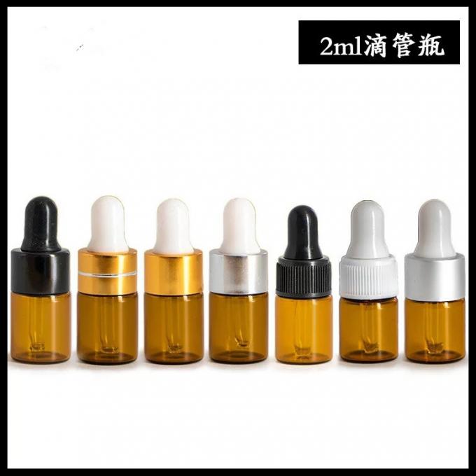 Botellas de cristal del aceite esencial del Portable, pequeñas botellas de aceite esencial ambarinas