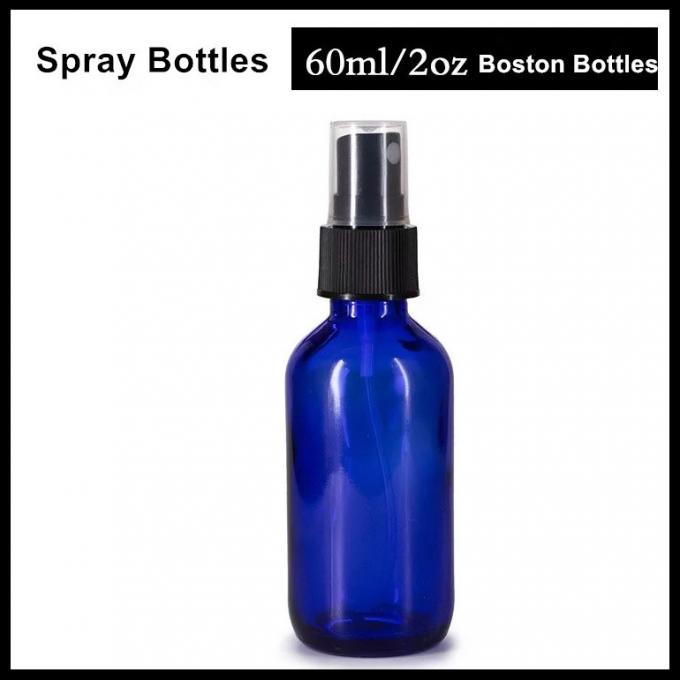 Botella de cristal 30ml 60ml 120ml del espray del color azul para la loción/el perfume cosméticos