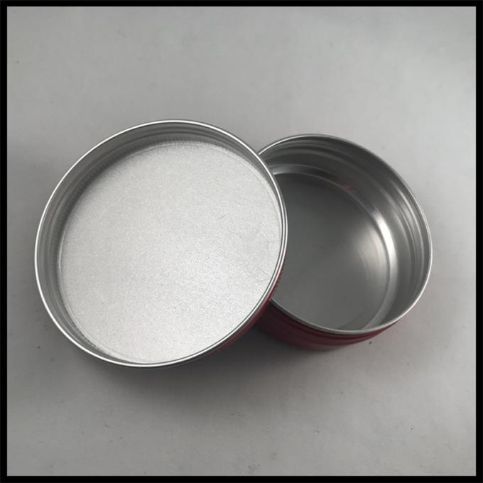 Caso de aluminio del maquillaje de los envases vacíos poner crema cosméticos del tarro de la forma redonda tipo algodón