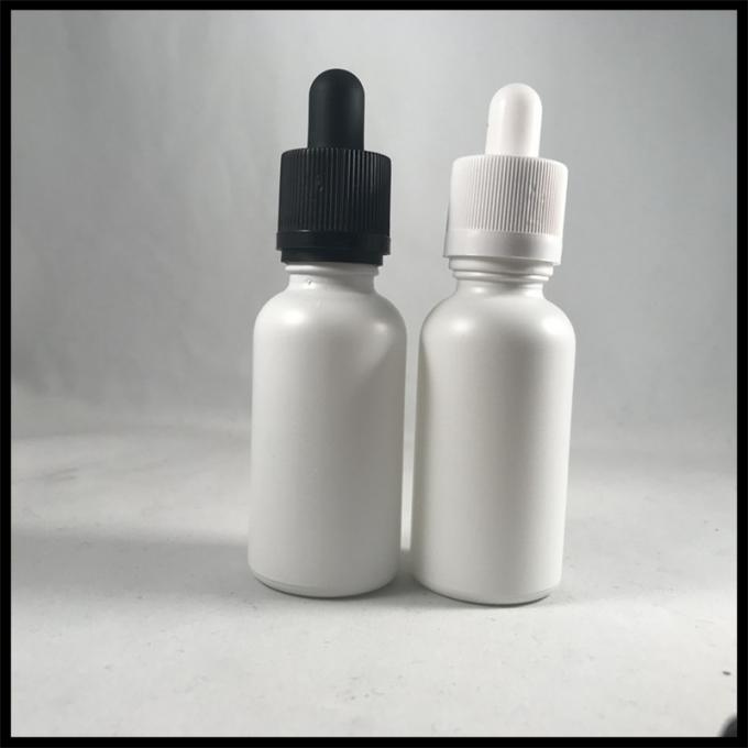 Envases de cristal blancos como la leche del líquido del cigarrillo de la botella E del dropper del aceite esencial 30ml