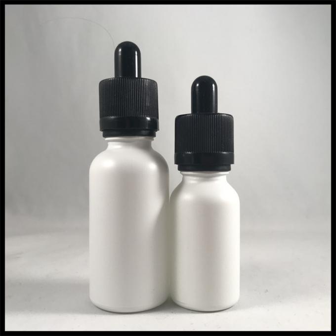 Capacidad líquida vacía helada del envase 15ml del aceite de la botella de cristal blanca E del dropper