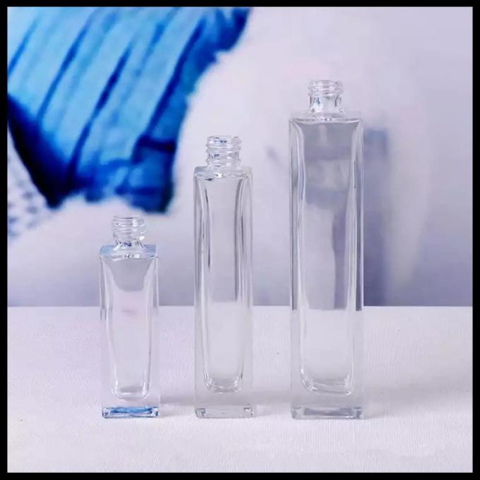El espray de perfume cuadrado único embotella el casquillo de aluminio material de cristal de 30ml 50ml 100ml