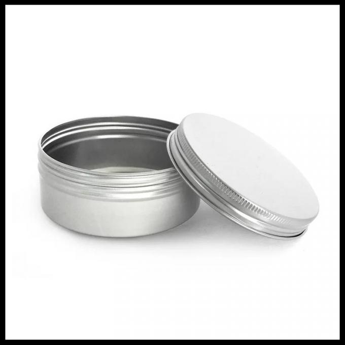 tarro de aluminio de los frutos secos del envase poner crema cosmético 150g con las tapas del tornillo