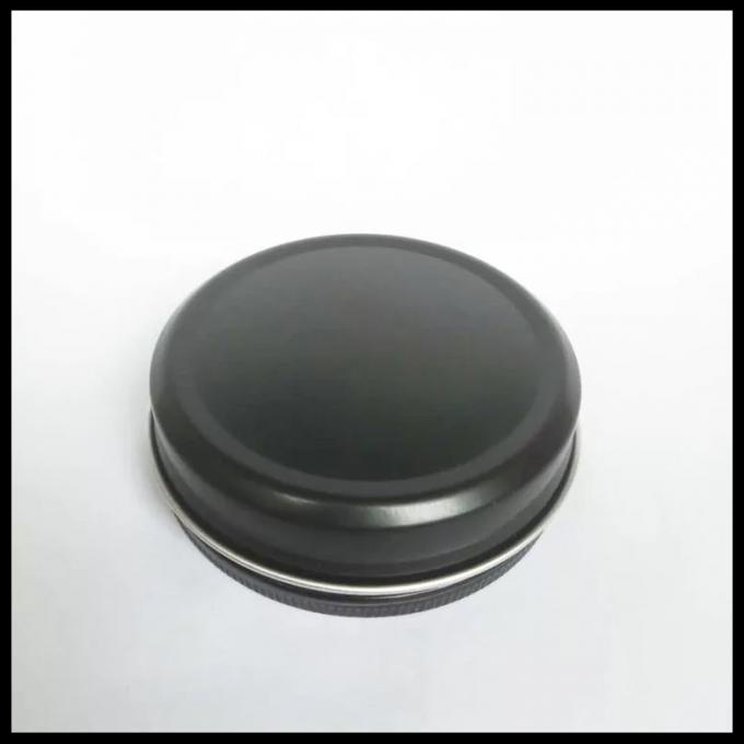 Botellas de aluminio cosméticas negras de la crema de la loción del tarro 100g con las tapas del tornillo
