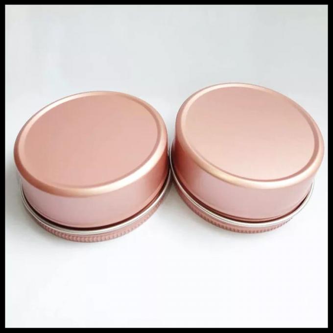 El polvo de aluminio cosmético rosado de la crema de la loción de las latas del metal del tarro 100g puede con la tapa del tornillo