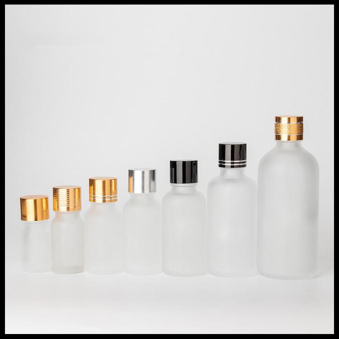 Partes movibles plásticos materiales vacíos claros helados del casquillo PE del cristal de botellas de aceite esencial