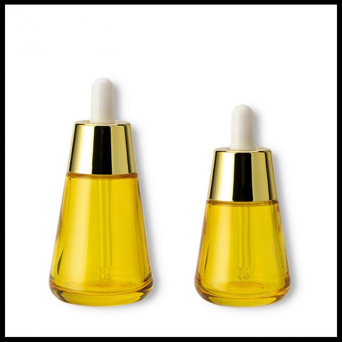 El cosmético de cristal cónico del dropper embotella el embalaje del aceite esencial del envase de Dispensier de los tarros