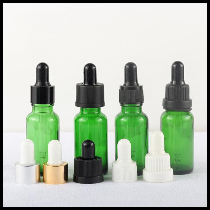 Aprobación cosmética verde del envase 30ml TUV del dropper de las botellas de cristal del aceite esencial