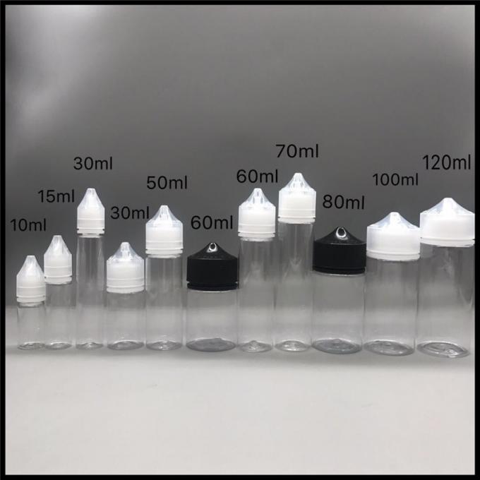 RV3 plástico transparente rechoncho de la botella del unicornio del gorila 30ml 60ml fácil limpiar